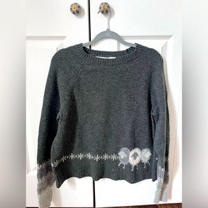 Woolrich Lambswool Sweater Winter Themed Lambs & Snowflakes Snow Ski Holiday